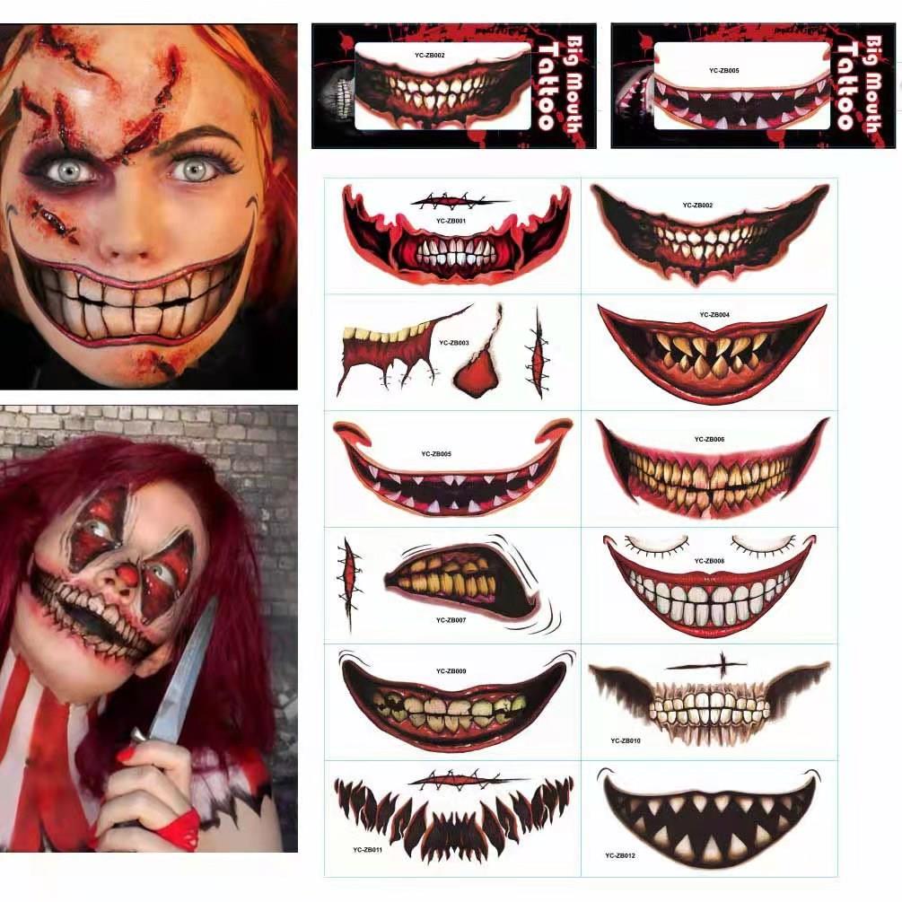 Dark smile® - El tatuaje instantaneo para Halloween X 12 Unidades 🎃